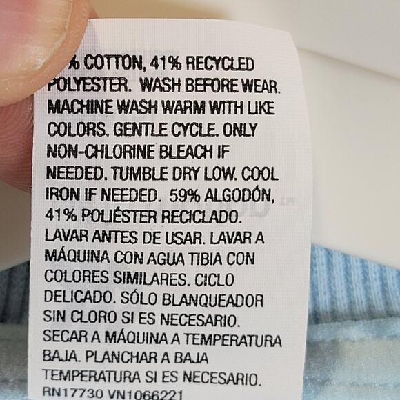 All In Motion Long Sleeve Sweatshirt, Light Blue, Size XS (4/5), NWT - Picture 5 of 5